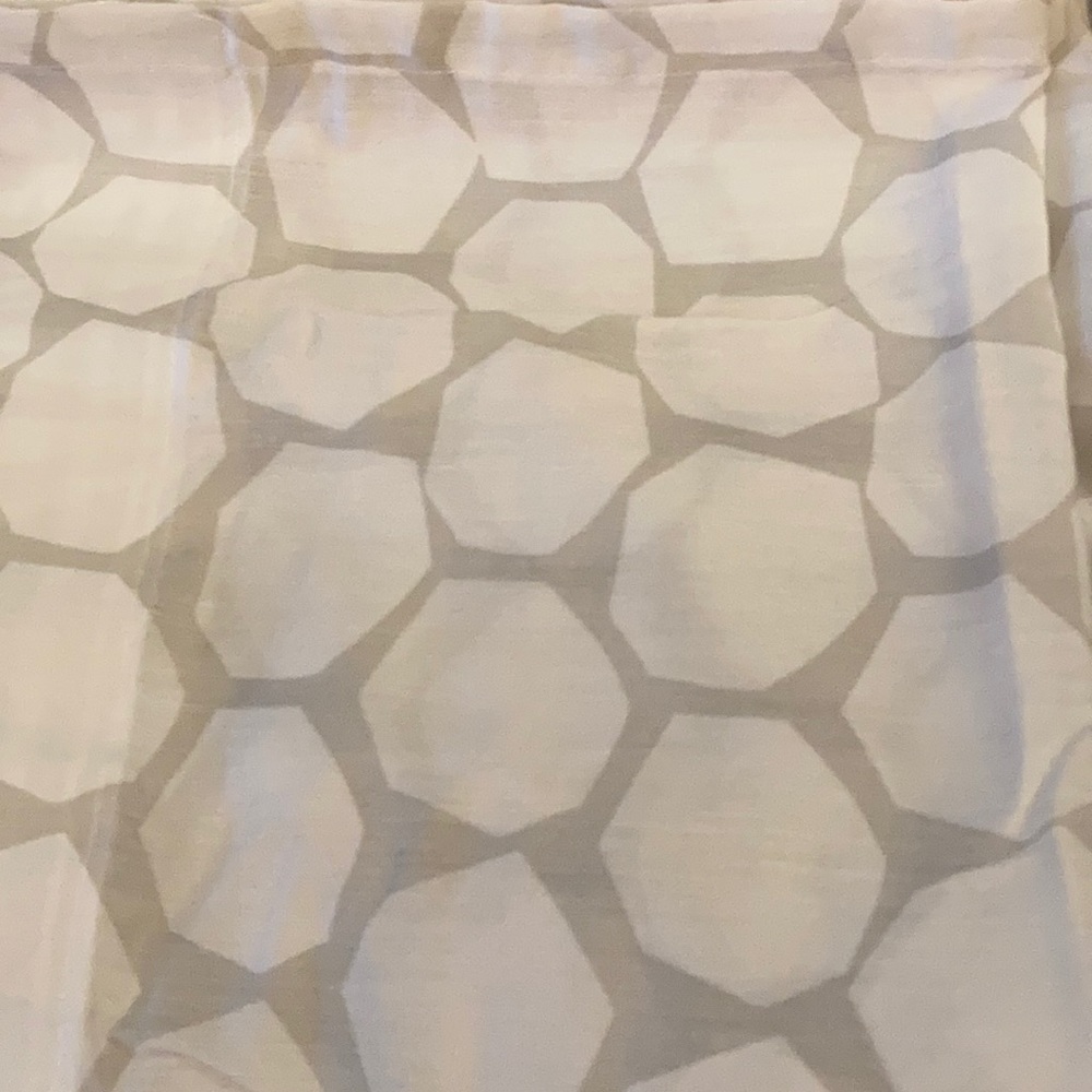 White and Grey spotted curtains!